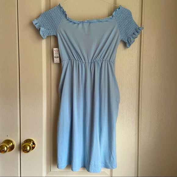 ✨3/$15✨ardene baby blue off-shoulder dress - Picture 2 of 6